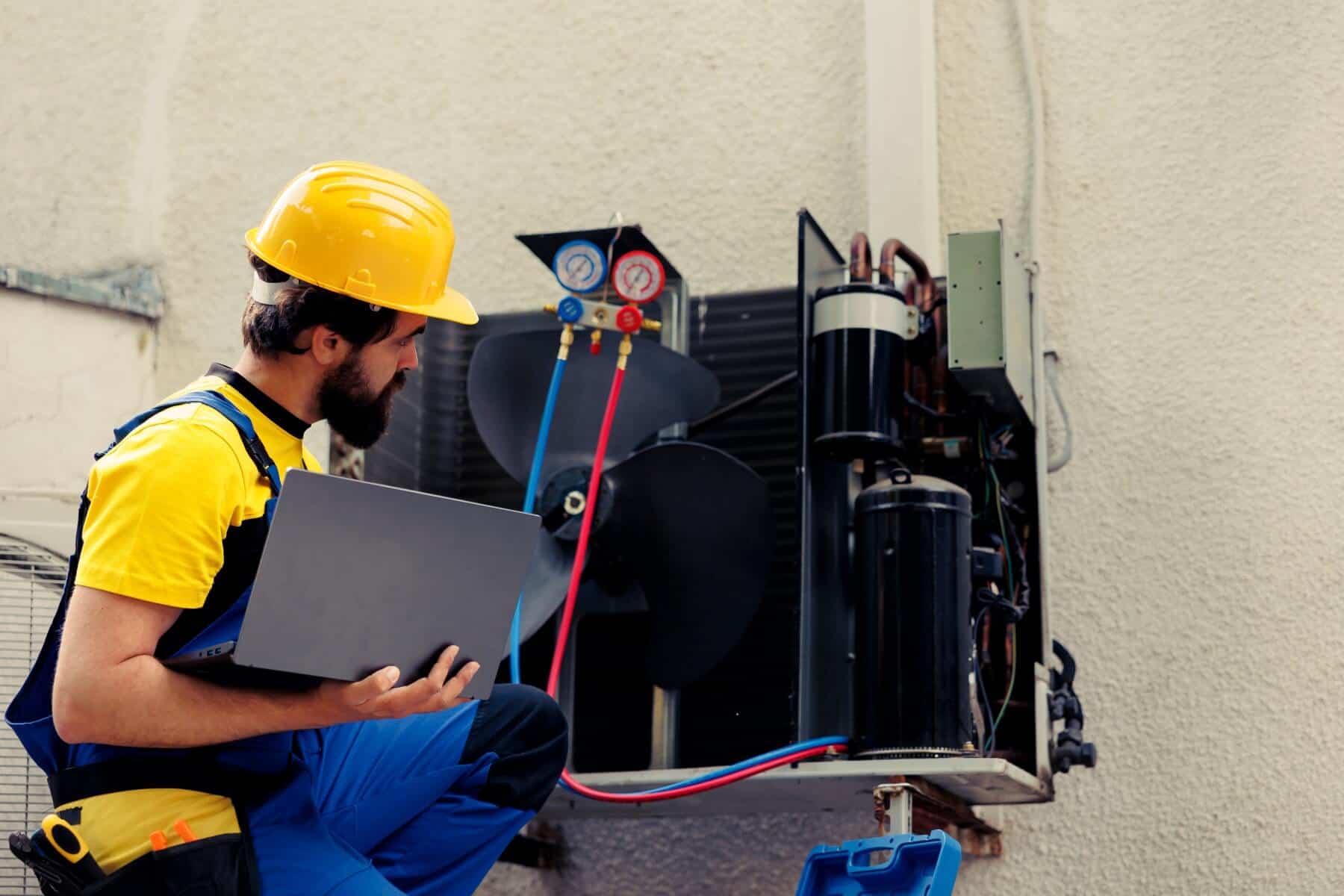 Licensed Technician Commissioned Outside HVAC System Ameristrong
